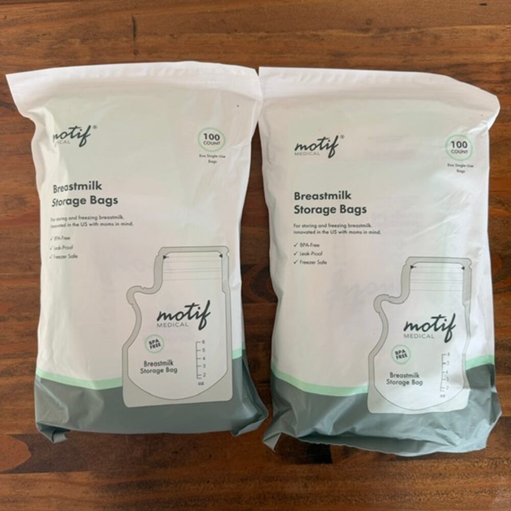 motif Breast Milk Storage Bags - Lot of 2 bags - 100 Count each - Sealed